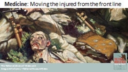 Medicine : Moving the injured from the front line