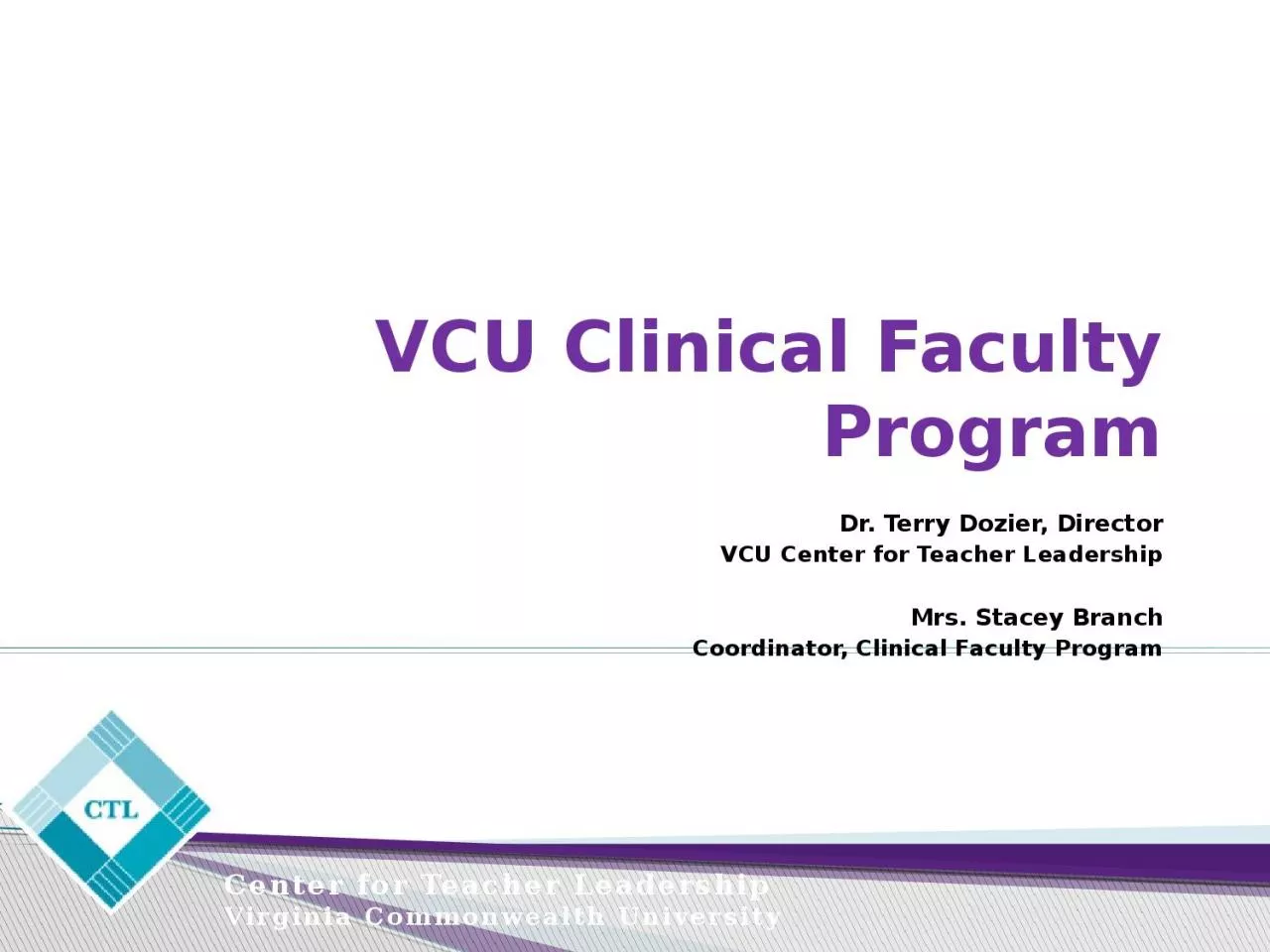 PPT-VCU Clinical Faculty Program