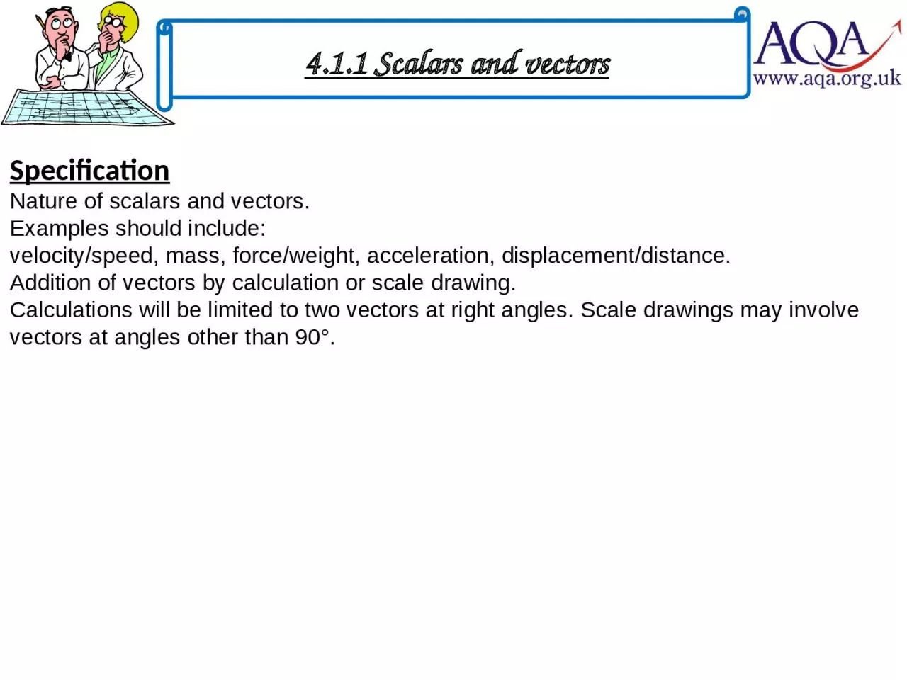 PPT-Specification Nature of scalars and vectors.