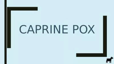 Caprine   pox INTRODUCTION