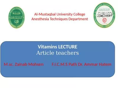 Vitamins LECTURE Article teachers