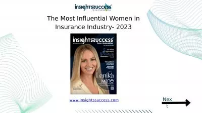 The Most Influential Women in Insurance Industry- 2023