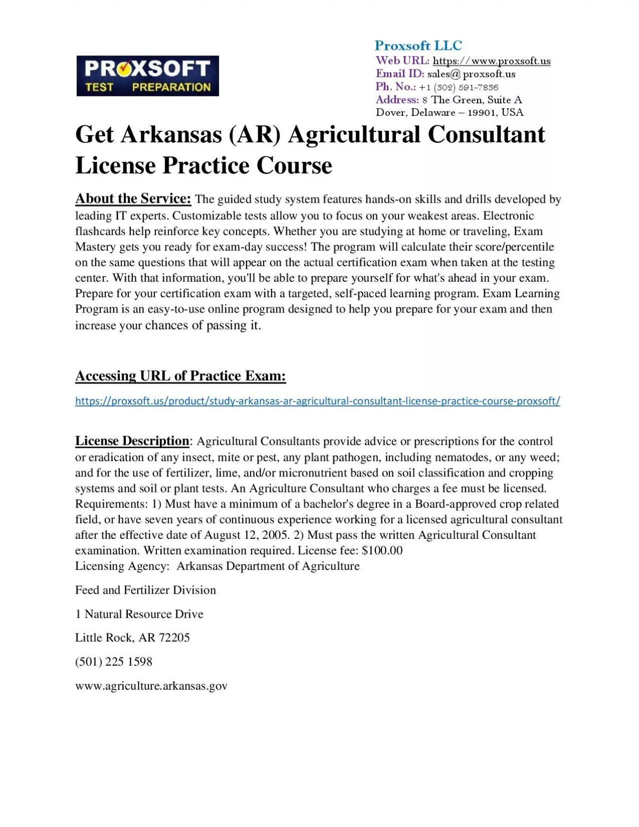 PDF-Get Arkansas (AR) Agricultural Consultant License Practice Course