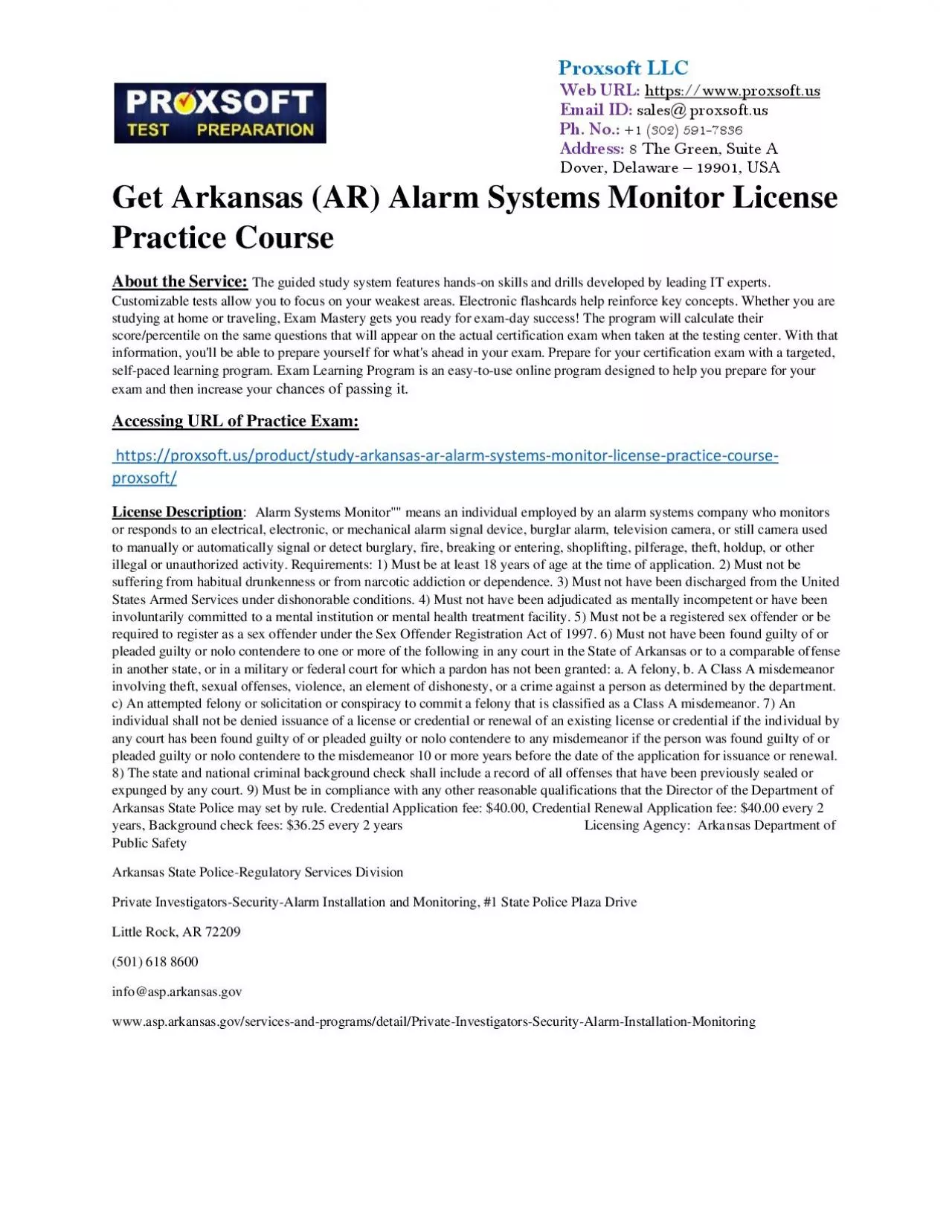 PDF-Get Arkansas (AR) Alarm Systems Monitor License Practice Course