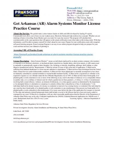 Get Arkansas (AR) Alarm Systems Monitor License Practice Course