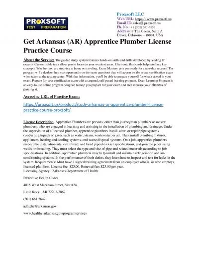 Get Arkansas (AR) Apprentice Plumber License Practice Course