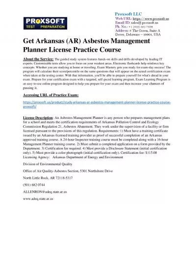 Get Arkansas (AR) Asbestos Management Planner License Practice Course