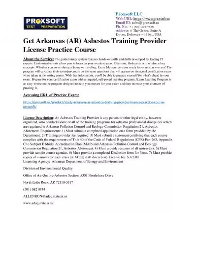 Get Arkansas (AR) Asbestos Training Provider License Practice Course