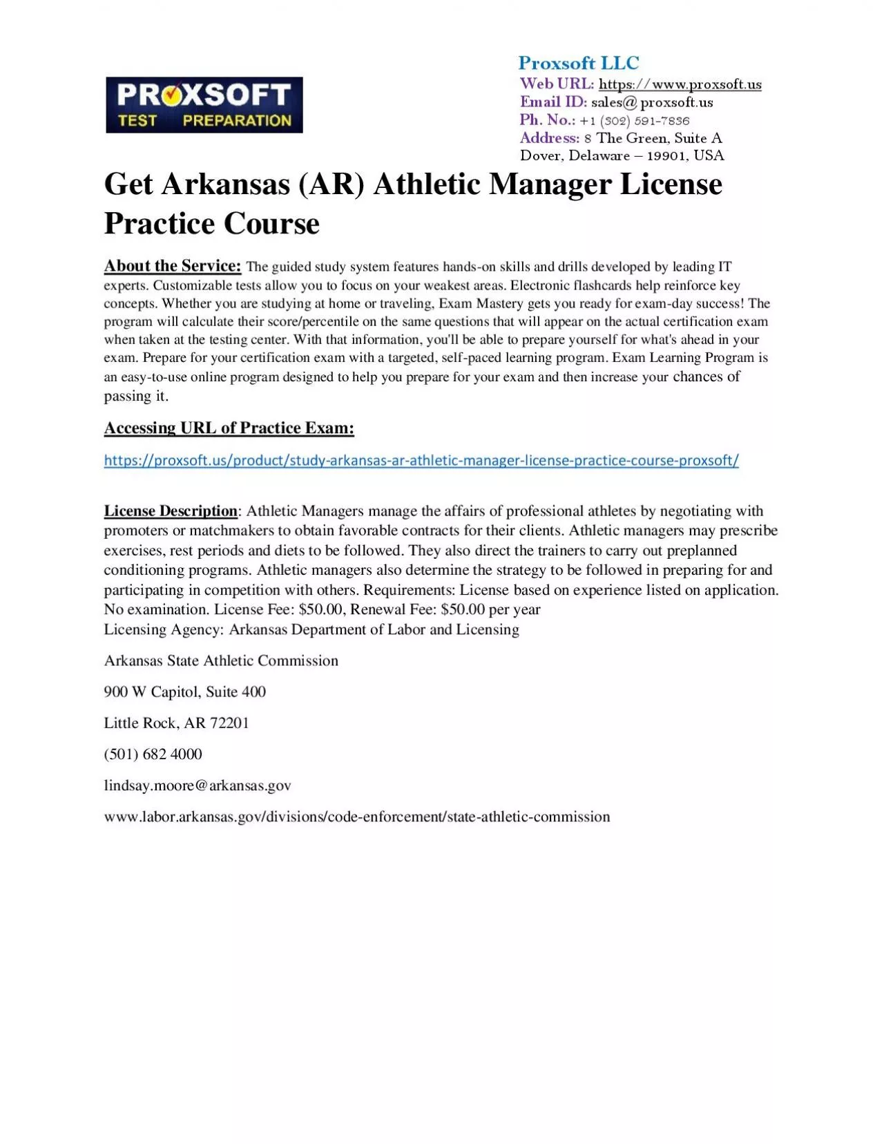 PDF-Get Arkansas (AR) Athletic Manager License Practice Course