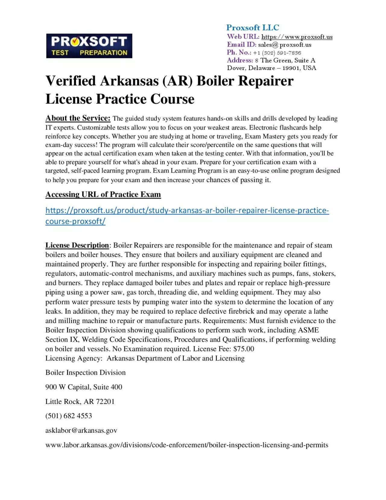 Verified Arkansas (AR) Boiler Repairer License Practice CourseVerified Arkansas (AR) Boiler