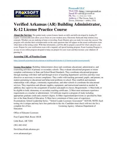 Verified Arkansas (AR) Building Administrator, K-12 License Practice Course