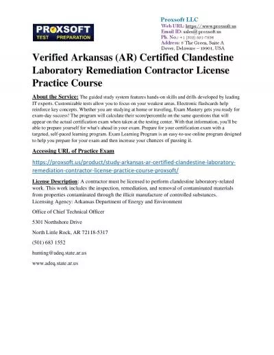 Verified Arkansas (AR) Certified Clandestine Laboratory Remediation Contractor License