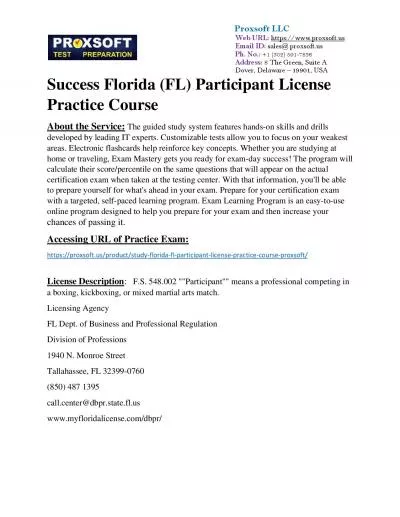 Success Florida (FL) Participant License Practice Course