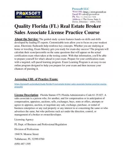 Quality Florida (FL) Real Estate Broker Sales Associate License Practice Course