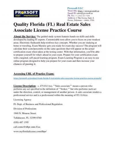 Quality Florida (FL) Real Estate Sales Associate License Practice Course