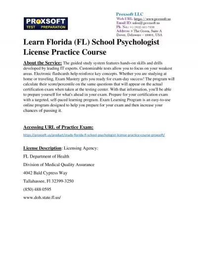 Learn Florida (FL) School Psychologist License Practice Course