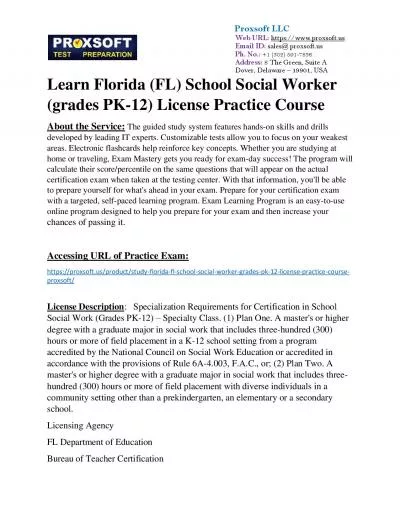 Learn Florida (FL) School Social Worker (grades PK-12) License Practice Course