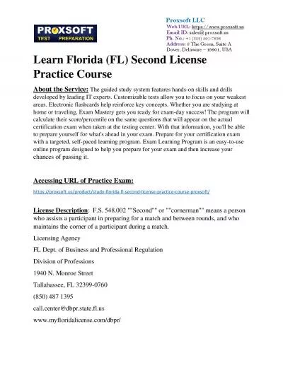 Learn Florida (FL) Second License Practice Course