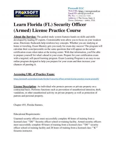 Learn Florida (FL) Security Officer (Armed) License Practice Course