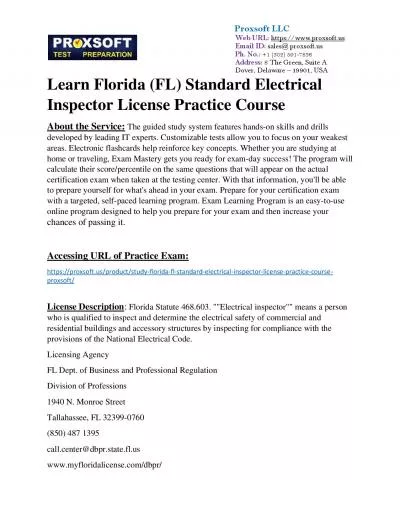 Learn Florida (FL) Standard Electrical Inspector License Practice Course