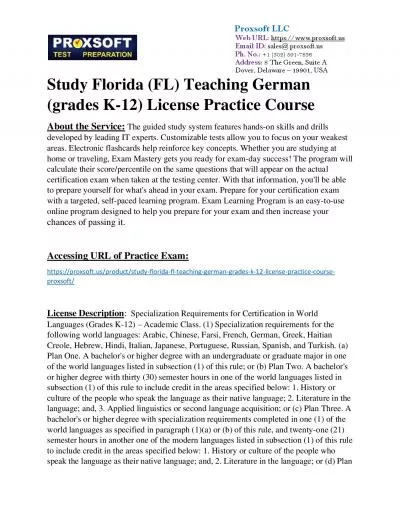 Study Florida (FL) Teaching French (grades K-12) License Practice Course