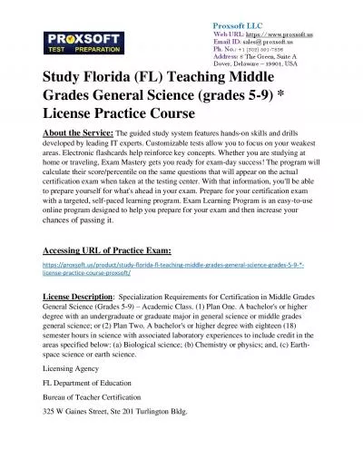 Study Florida (FL) Teaching Middle Grades English (grades 5-9) * License Practice Course