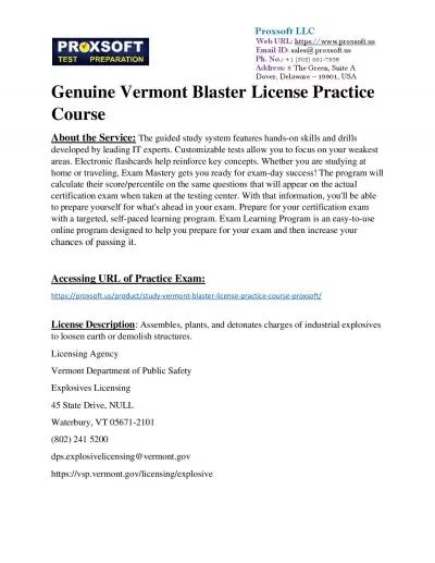 Genuine Vermont Blaster License Practice Course