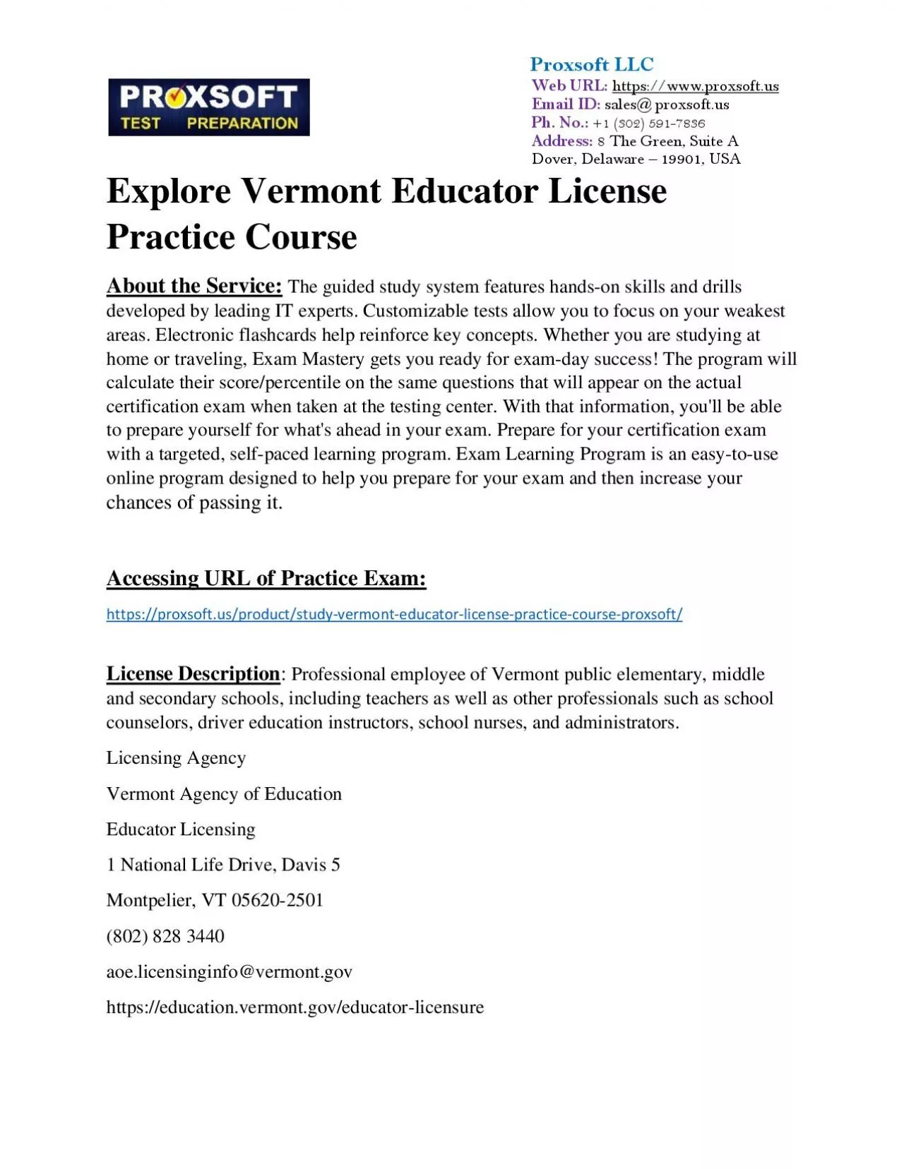 PDF-Explore Vermont Educator License Practice Course