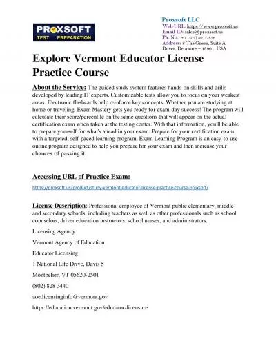 Explore Vermont Educator License Practice Course