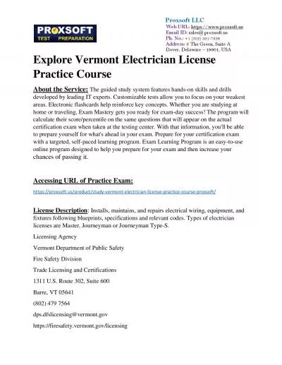 Explore Vermont Electrician License Practice Course