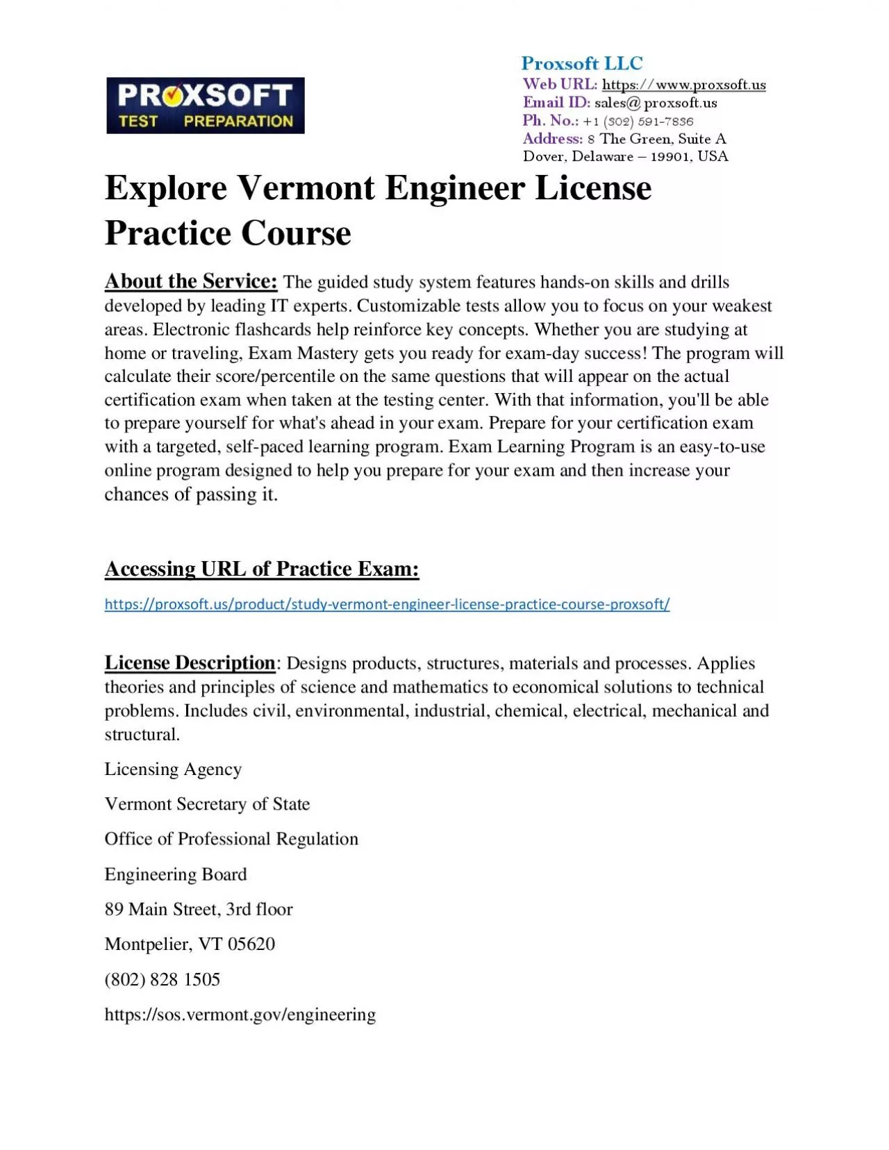 PDF-Explore Vermont Engineer License Practice Course