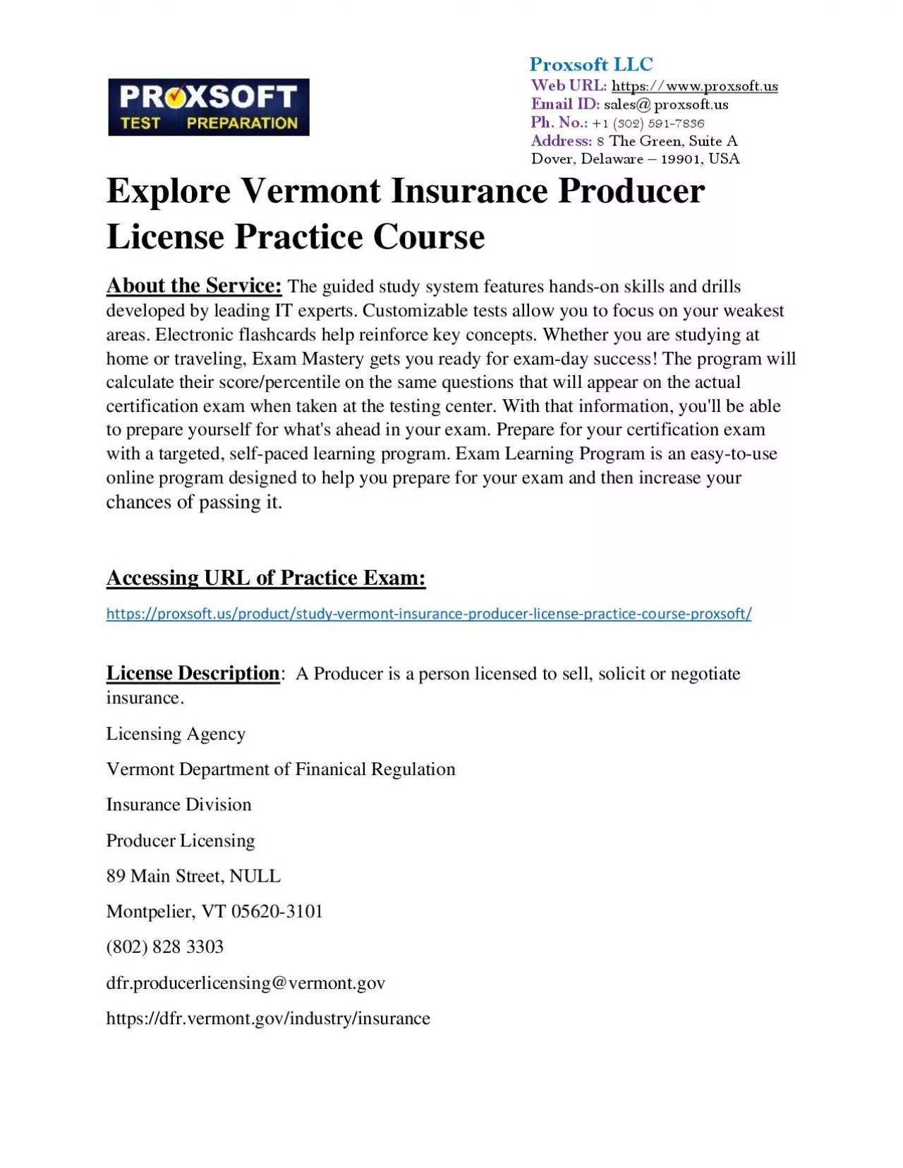 PDF-Explore Vermont Insurance Producer License Practice Course