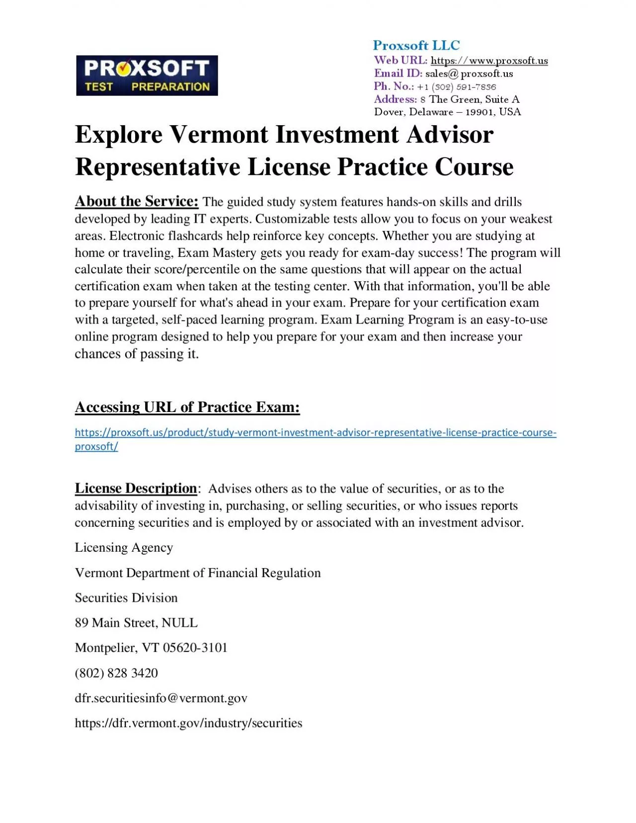 PDF-Explore Vermont Investment Advisor Representative License Practice Course