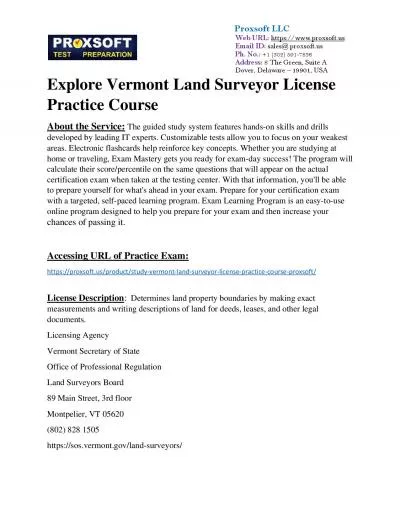 Explore Vermont Land Surveyor License Practice Course