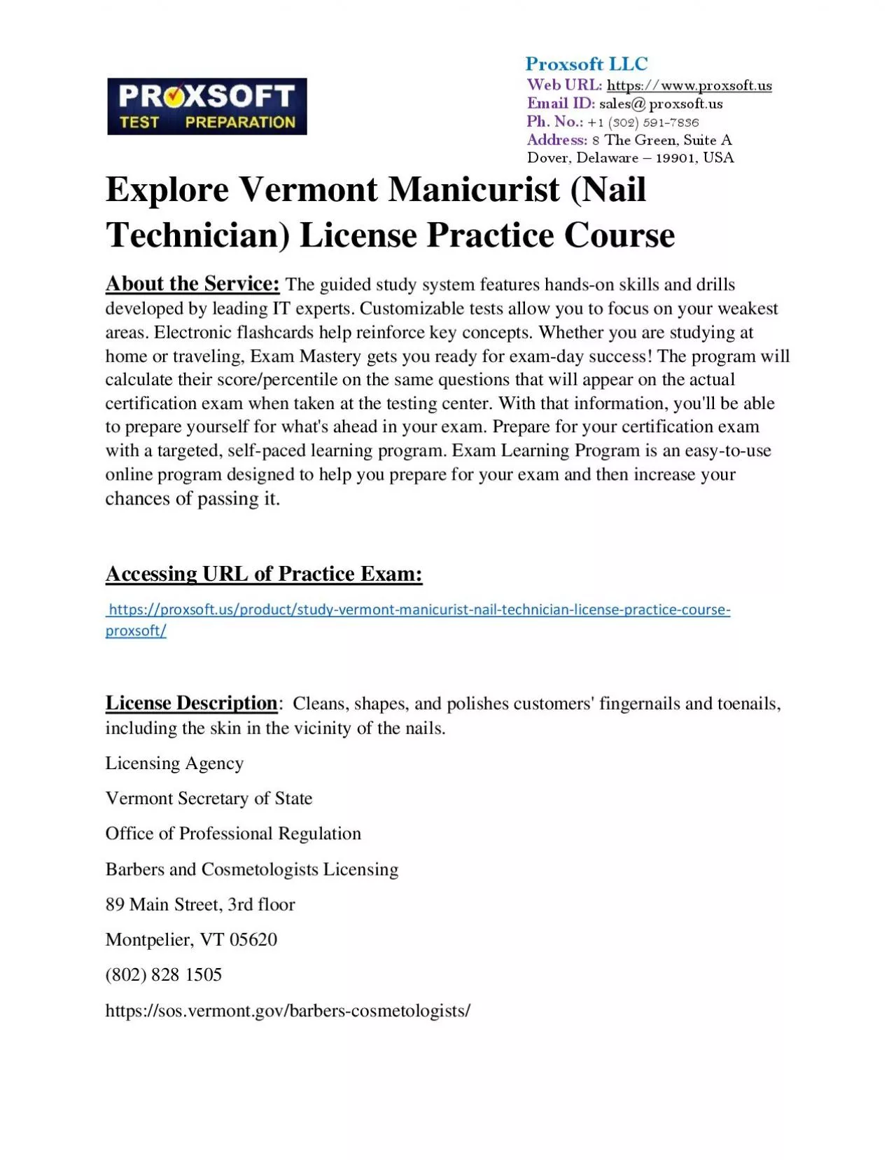 PDF-Explore Vermont Manicurist (Nail Technician) License Practice Course