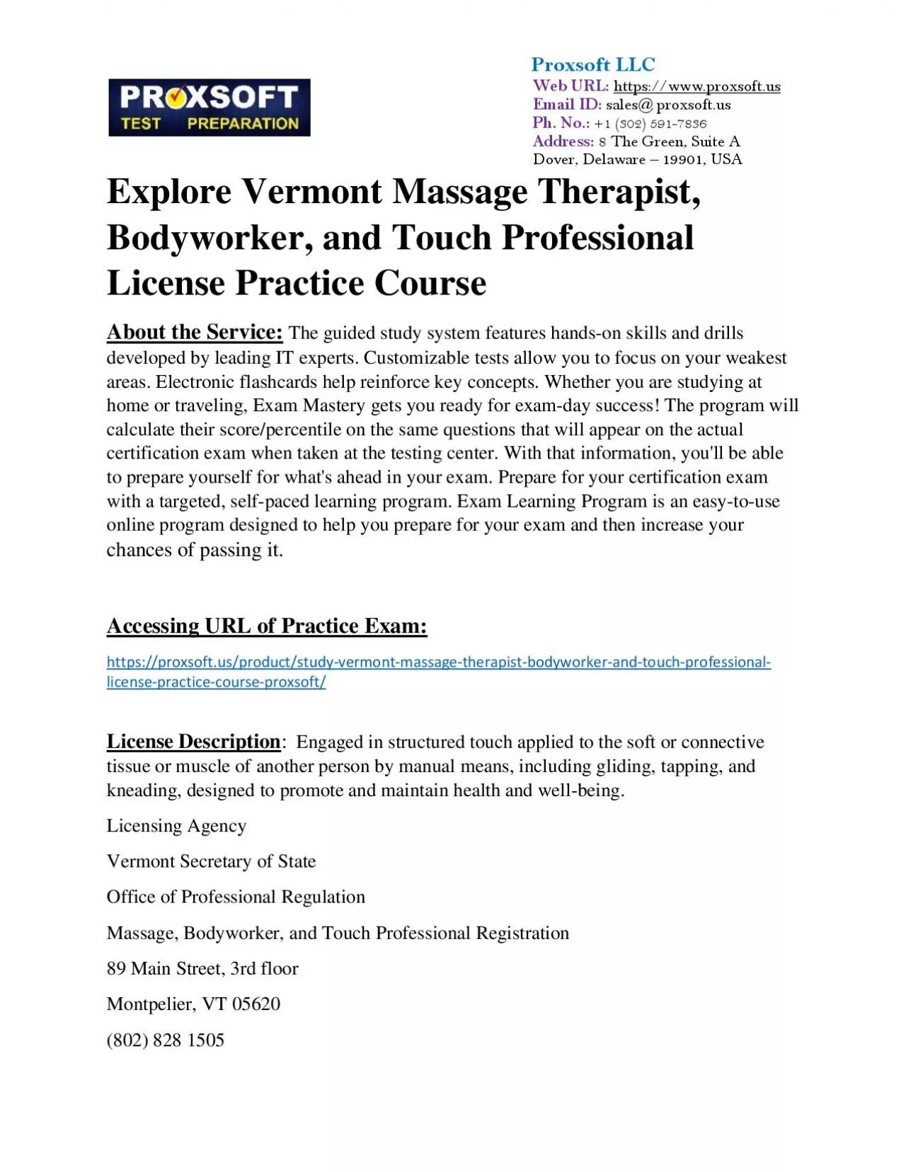 PDF-Explore Vermont Massage Therapist, Bodyworker, and Touch Professional License Practice