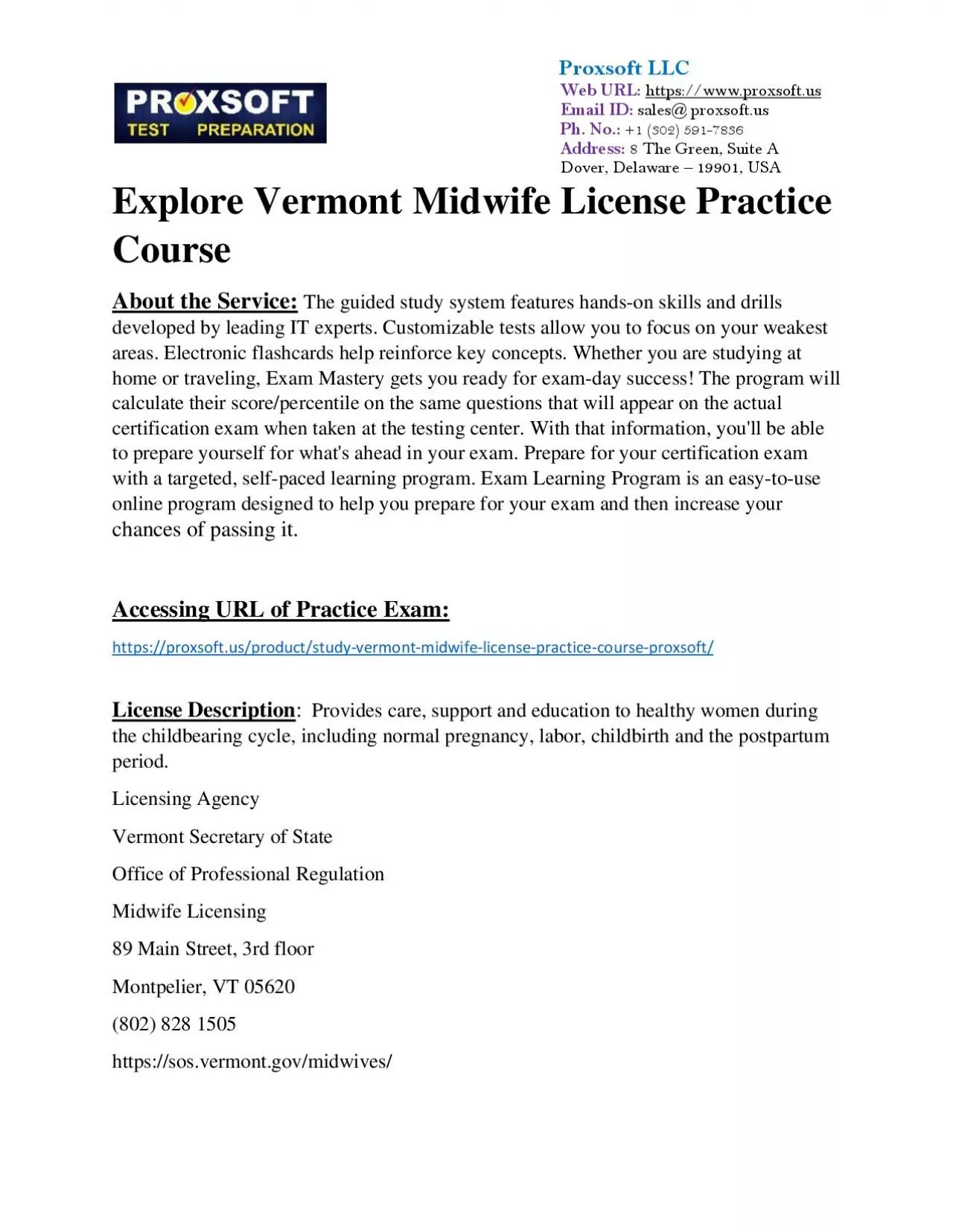 PDF-Explore Vermont Midwife License Practice Course