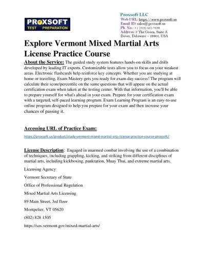 Explore Vermont Mixed Martial Arts License Practice Course