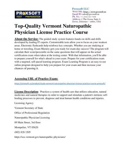 Top-Quality Vermont Naturopathic Physician License Practice Course