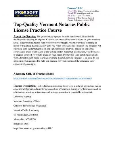 Top-Quality Vermont Notaries Public License Practice Course