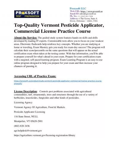 Top-Quality Vermont Pesticide Applicator, Commercial License Practice Course