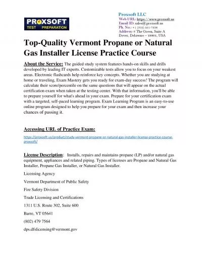 Top-Quality Vermont Propane or Natural Gas Installer License Practice Course