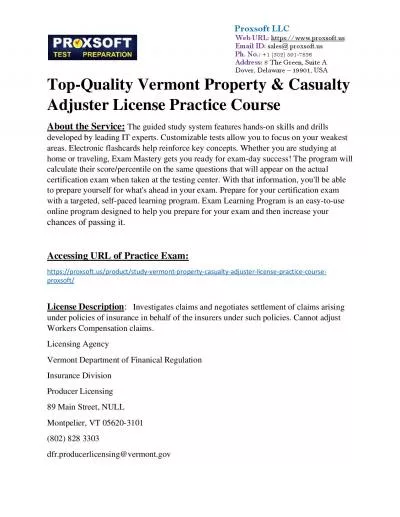 Top-Quality Vermont Property & Casualty Adjuster License Practice Course