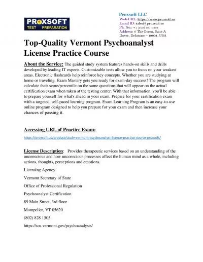 Top-Quality Vermont Psychoanalyst License Practice Course