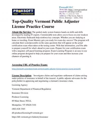 Top-Quality Vermont Public Adjuster License Practice Course