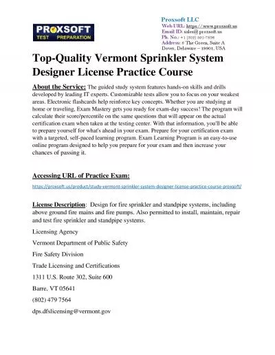 Top-Quality Vermont Sprinkler System Designer License Practice Course