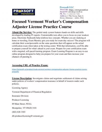 Focused Vermont Worker\'s Compensation Adjuster License Practice Course