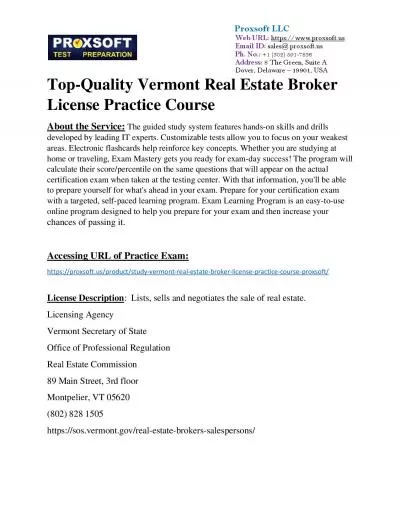 Top-Quality Vermont Real Estate Broker License Practice Course