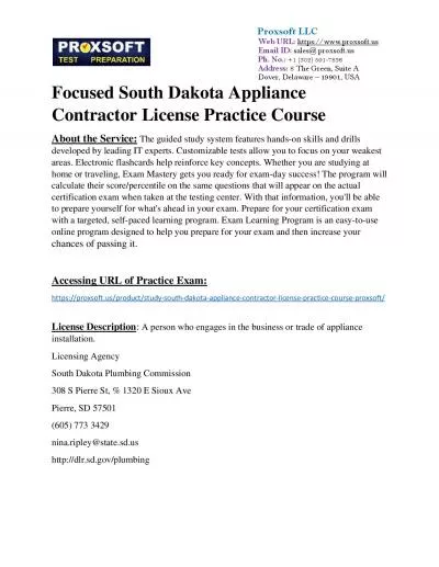 Focused South Dakota Appliance Contractor License Practice Course