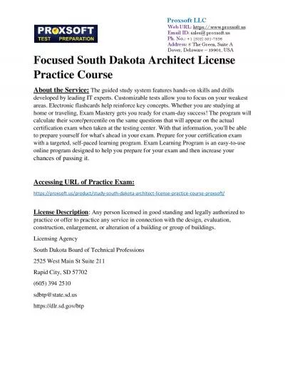 Focused South Dakota Architect License Practice Course